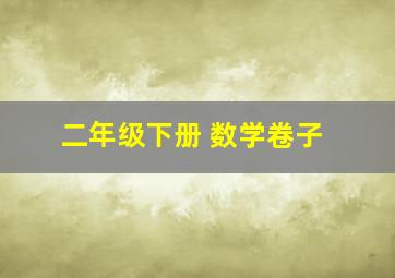 二年级下册 数学卷子